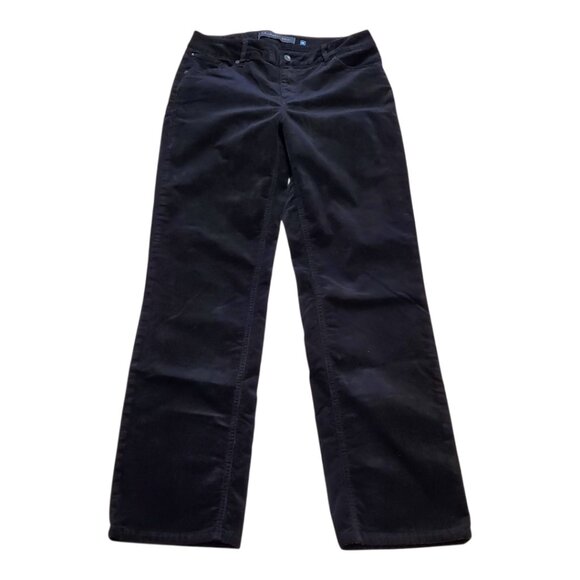 CHRISTOPHER BLUE SZ 16 Women's Corduroy Straight Wide-leg Pant Jeans in Black - Picture 1 of 9